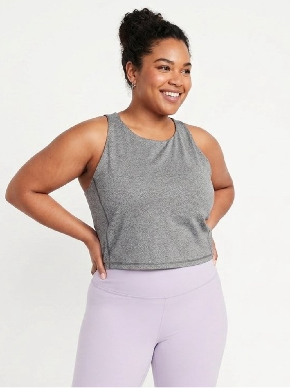 Madewell Gray Scoop Neck Athletic Tank Top